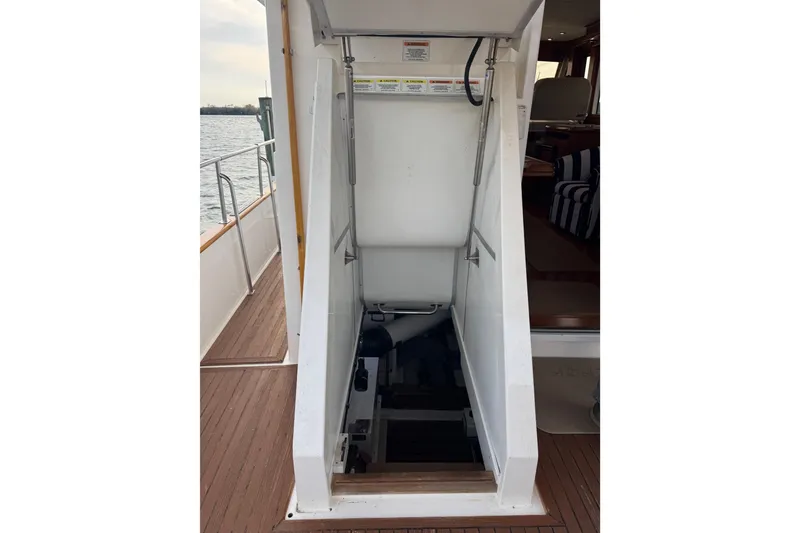 Slide: The Image of Stairway to engine room on 2011 Grand Banks 47 Heritage EU yacht. - 43