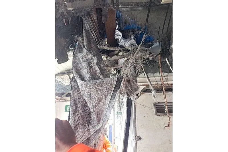 Slide: The Image of Damaged interior of 2016 Mützelfeldtwerft Offshore Fast Crew Taxi Catamaran. - 18