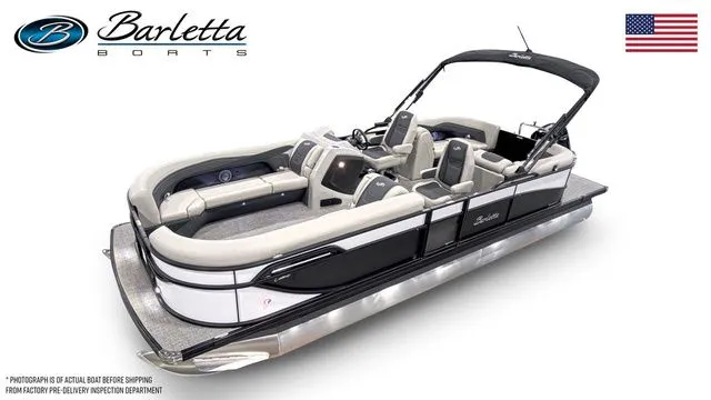 The Image of 2026 Barletta Boats Cabrio 24QC pontoon with sleek design and comfortable seating. - 1