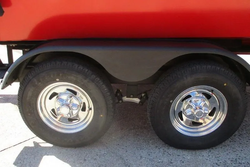 Slide: The Image of 2026 Tracker Pro Guide V-175 WT trailer with dual chrome wheels. - 8