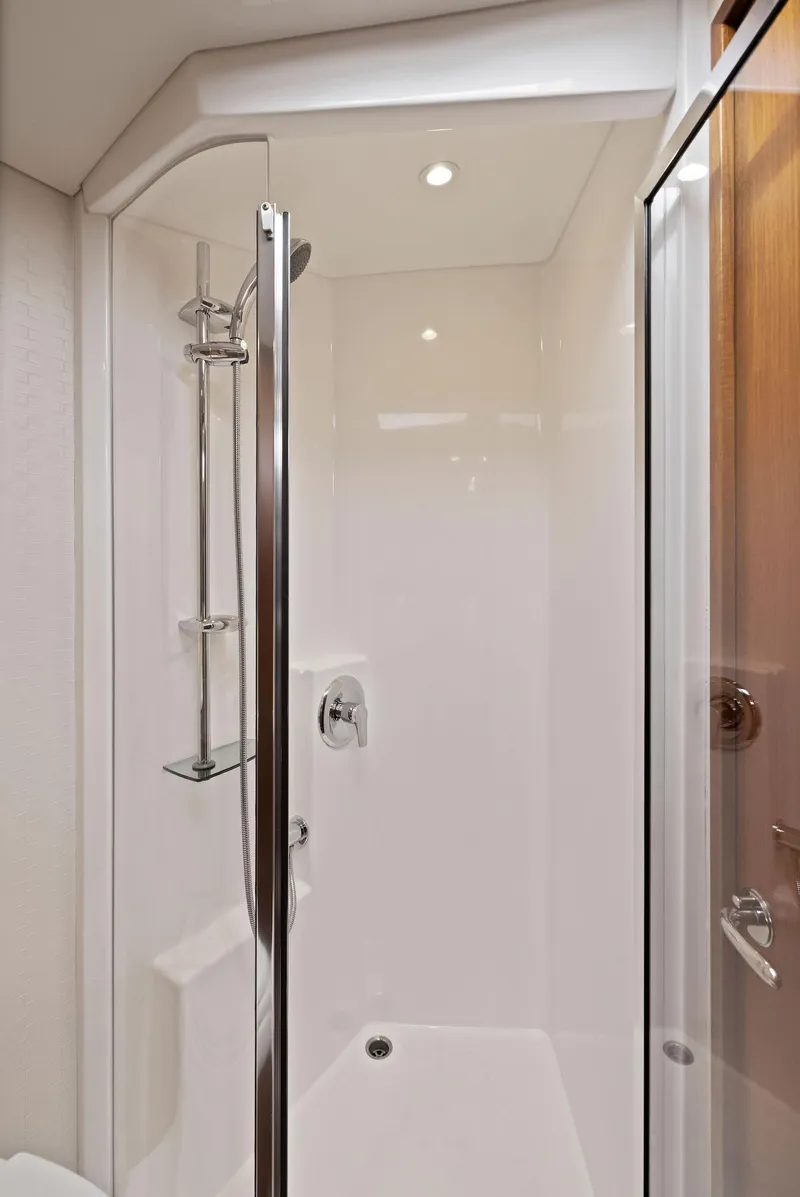 Slide: The Image of Modern shower in 2012 Cabo 44 Hardtop Express yacht. - 10