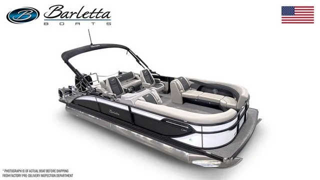 The Image of 2026 Barletta Boats Cabrio 24UC pontoon with sleek design and luxurious seating. - 1