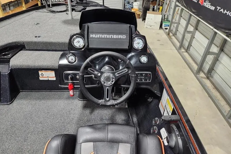 Slide: The Image of Steering console of a 2019 Nitro Z20 Pro boat with Humminbird electronics. - 5