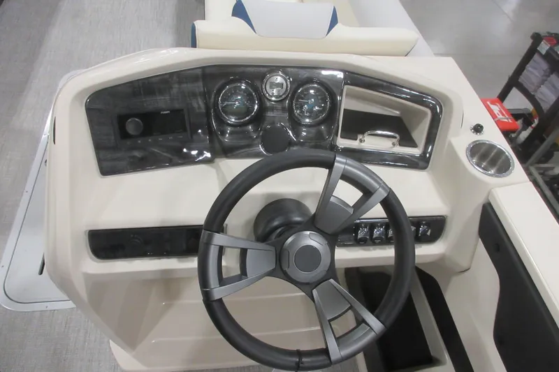 Slide: The Image of Steering console of 2026 Avalon LSZ 2585 Entertainer Triple toon boat. - 17