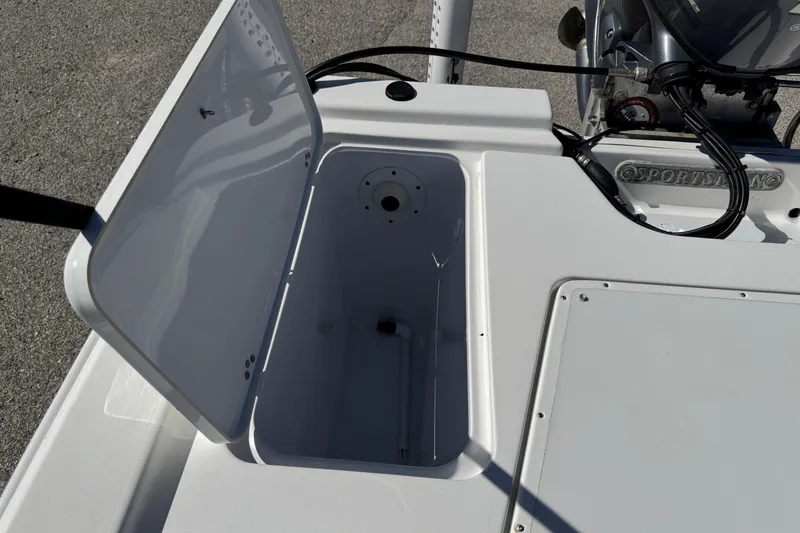 Slide: The Image of Open storage compartment on 2016 Sportsman Island Bay 20 boat. - 15