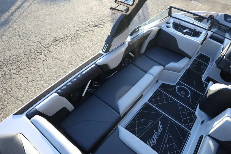 Slide: The Image of 2022 Tigé Z3 boat interior with sleek seating and modern design. - 21