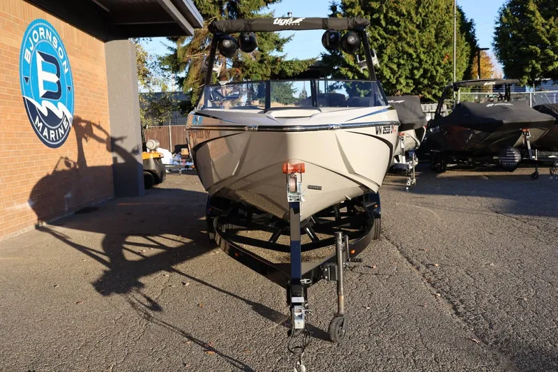 Slide: The Image of 2022 Tigé Z3 boat on trailer at Bjornson Marine dealership. - 9