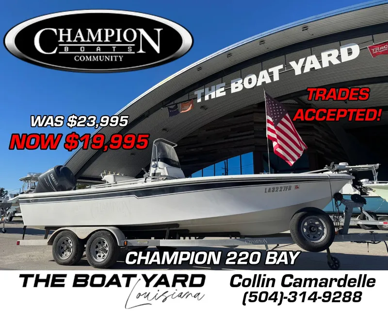 The Image of 2007 Champion 22 Bay boat for sale, discounted to $19,995, trades accepted at The Boat Yard. - 1