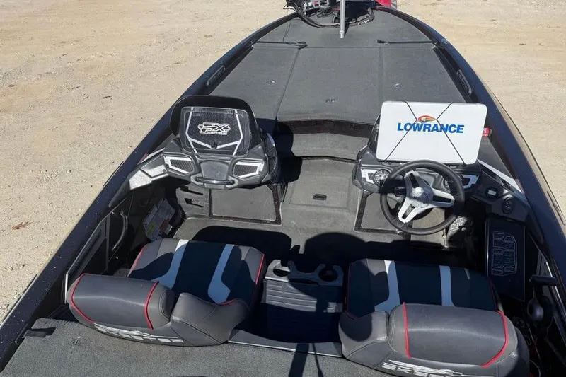 Slide: The Image of 2018 Skeeter FX21 Limited Edition boat interior with Lowrance electronics. - 9