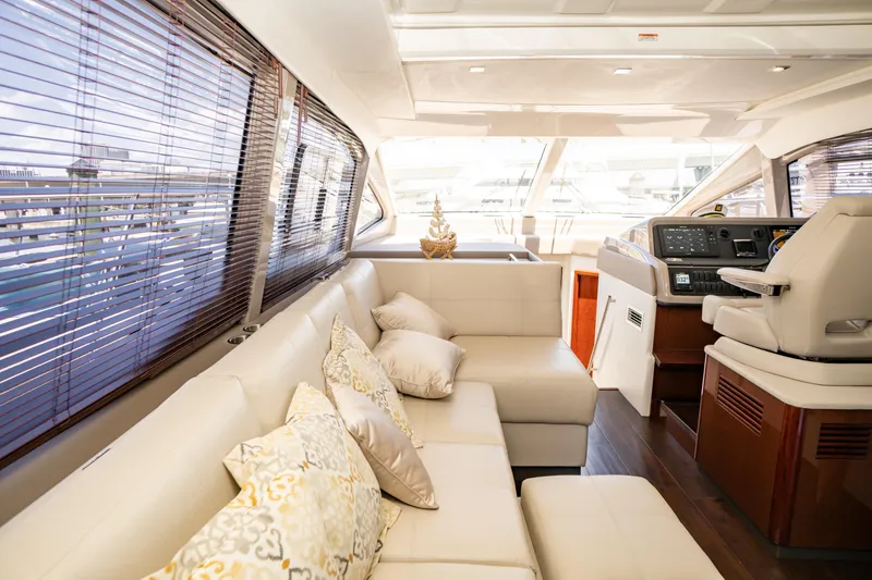 Slide: The Image of Luxurious interior of 2017 Sea Ray Sundancer 460 yacht with plush seating and modern helm. - 4