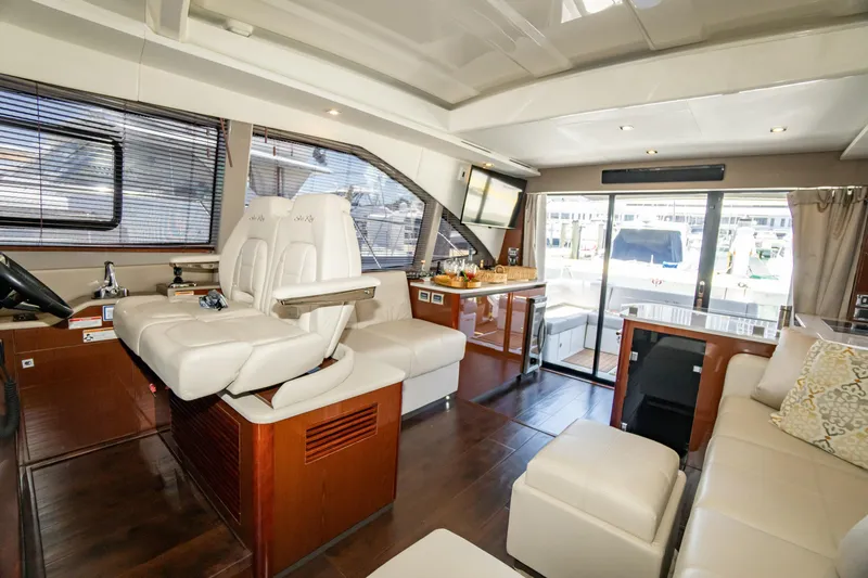 Slide: The Image of Luxurious interior of 2017 Sea Ray Sundancer 460 yacht with plush seating and modern amenities. - 5
