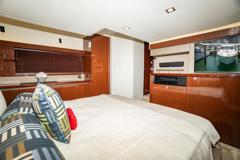 Slide: The Image of Luxurious interior of 2017 Sea Ray Sundancer 460 yacht with modern amenities and stylish decor. - 64
