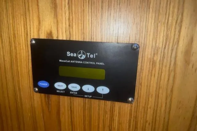 Slide: The Image of Sea Tel WaveCall antenna control panel on 2002 Libby 38 Downeast boat. - 23