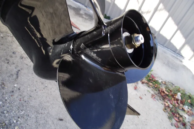 Slide: The Image of Close-up of a 2026 Bayliner V20 boat propeller - 4