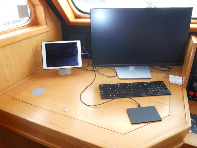 Slide: The Image of Control station with monitor and tablet on 2005 Inace Trawler. - 25