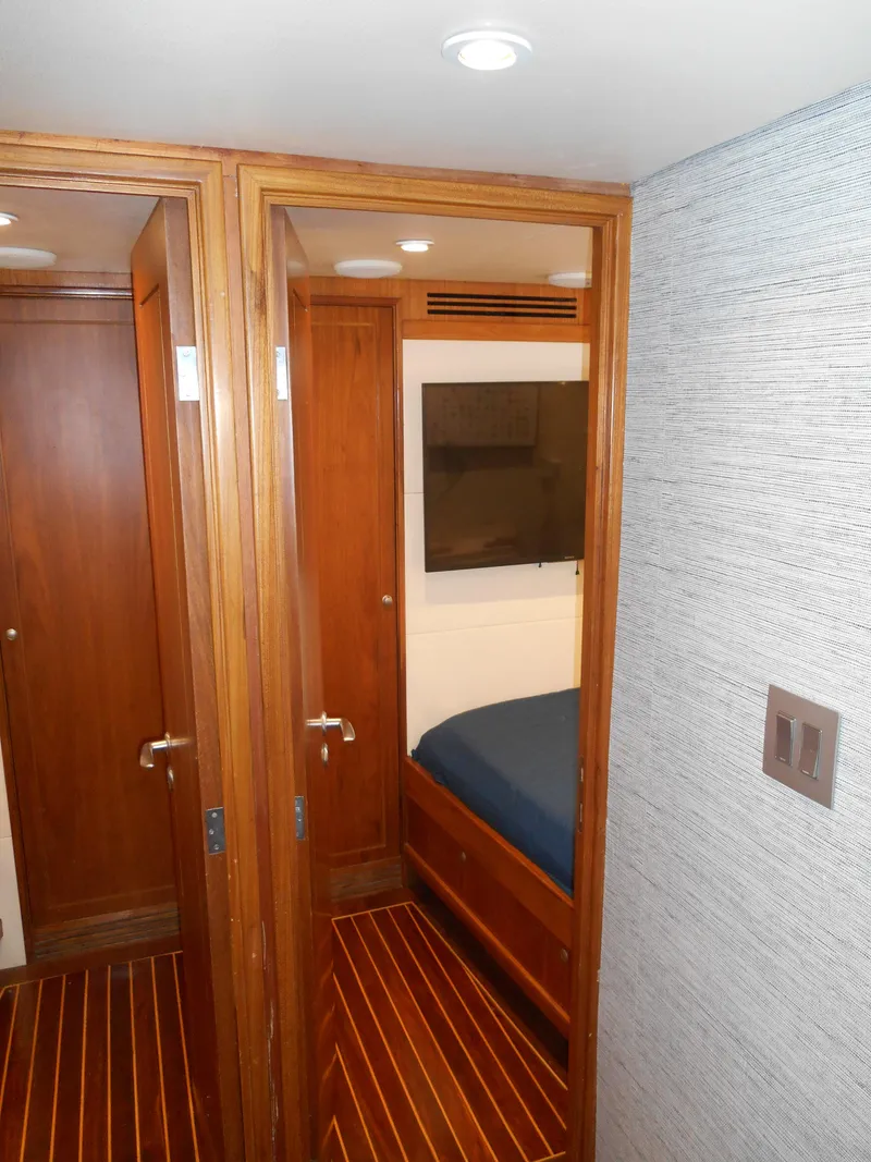 Slide: The Image of Interior of 2005 Inace Trawler with wooden doors and cozy cabin. - 31