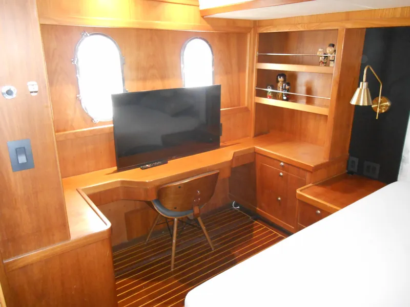 Slide: The Image of Luxurious 2005 Inace Trawler interior with wooden furnishings and modern amenities. - 42