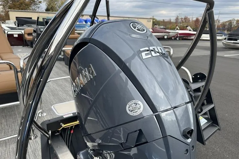 Slide: The Image of 2026 Bennington M Quad Bench 24 MSL with Yamaha 200 outboard motor. - 12