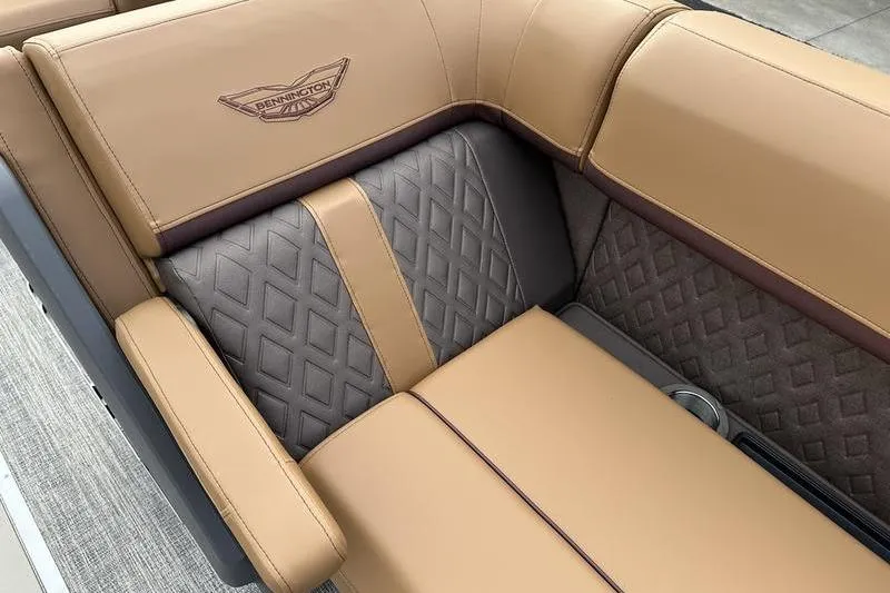 Slide: The Image of Luxurious seating of 2026 Bennington M Quad Bench 24 MSL with elegant diamond stitching. - 20