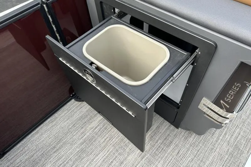 Slide: The Image of 2026 Bennington M Quad Bench 24 MSL with pull-out storage compartment. - 41