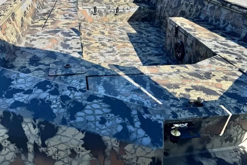 Slide: The Image of Camouflage-patterned Thor TIMBER HAMMER 1754 boat deck, 2026 model. - 5