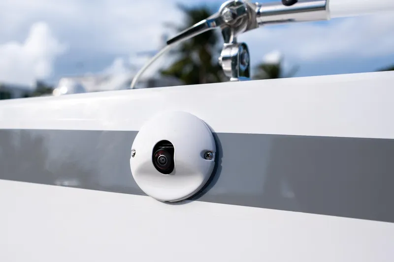 Slide: The Image of Close-up of a camera on a 2026 Deep Impact 499 Sport Luxury Edition boat. - 93
