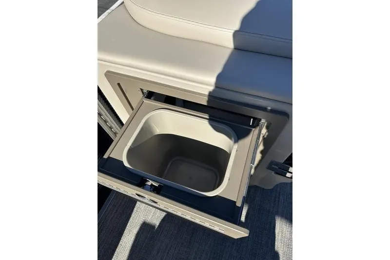 Slide: The Image of 2026 Bennington M Swingback 24 MSB boat interior with luxurious seating and modern design. - 17