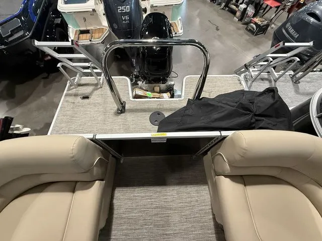 Slide: The Image of 2026 Godfrey Pontoons Xperience 2286 SBX Sport Tube with Yamaha V6 engine, rear seating view. - 7