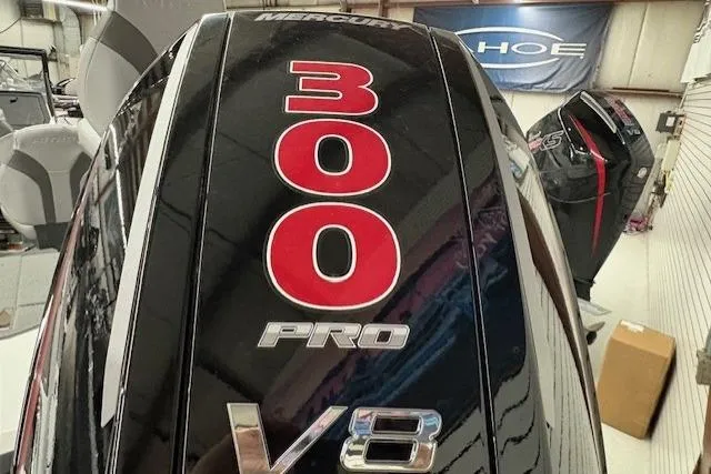 Slide: The Image of Outboard motor with "300 Pro V8" branding on a Nitro ZV20 Sport Pro, 2026 model. - 4
