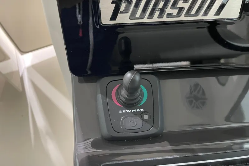 Slide: The Image of 2024 Pursuit DC 326 Dual Console with twin Yamaha 300 V6 4.2L outboard engines. - 11