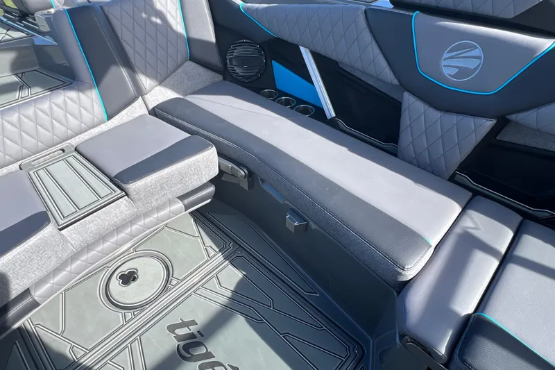 Slide: The Image of 2026 Tigé Z3 boat interior with stylish seating and modern design elements. - 11