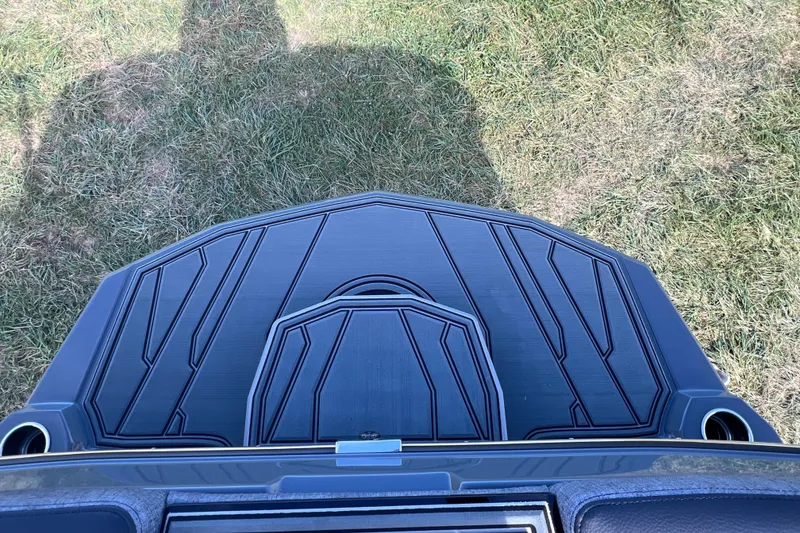 Slide: The Image of 2026 Tigé Z3 boat deck with geometric design on grass background. - 3