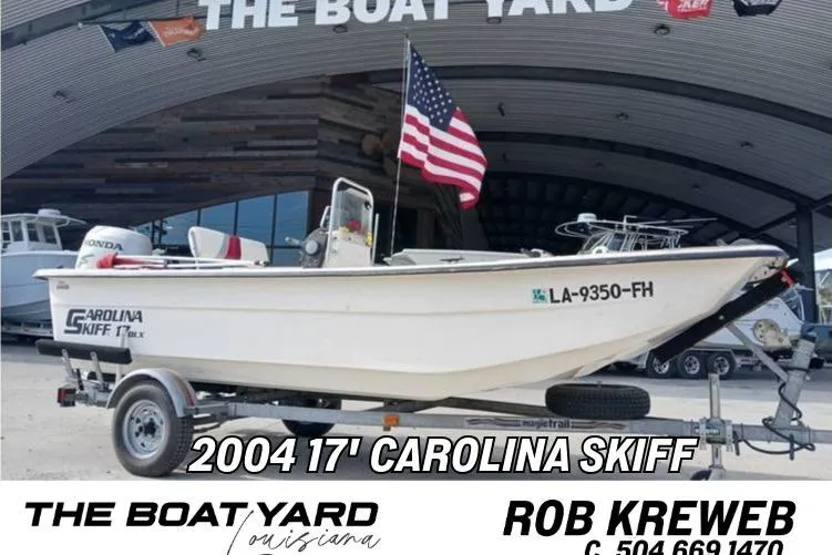 The Image of 2004 Carolina Skiff 17 boat on trailer at The Boat Yard, Louisiana. - 0