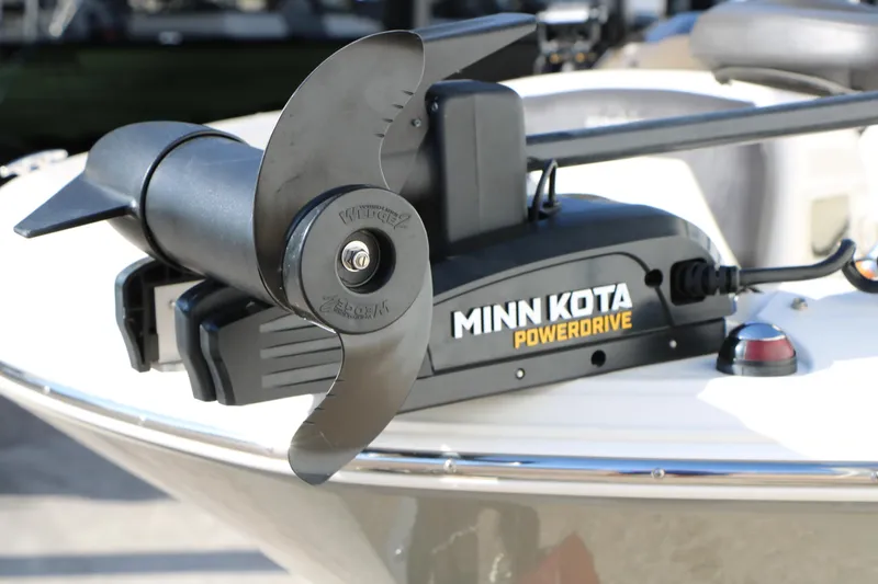 Slide: The Image of Minn Kota PowerDrive motor on 2018 Stingray 182 SC boat. - 12