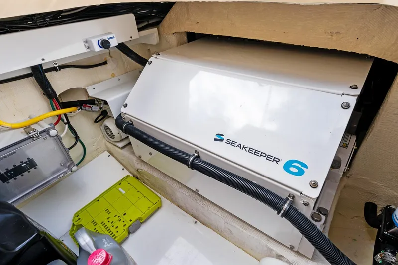 Slide: The Image of Seakeeper 6 stabilizer in 2023 HCB 53 Suenos RXV boat engine room. - 17