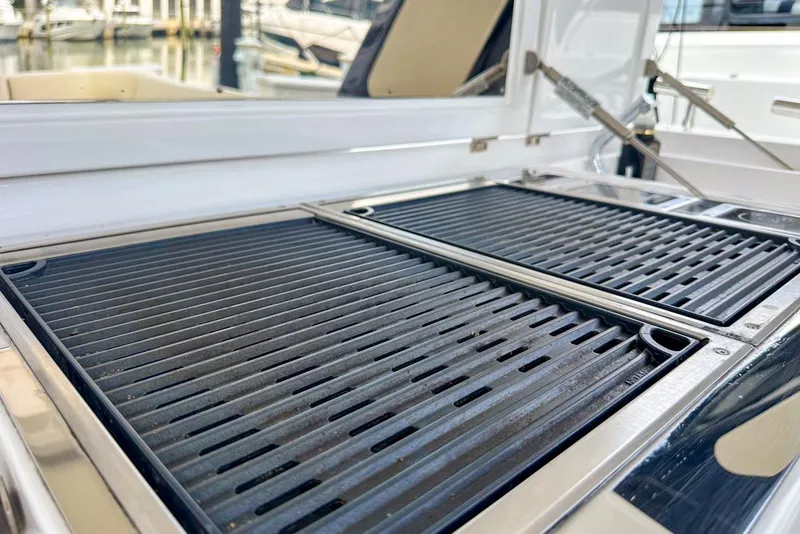 Slide: The Image of Outdoor grill on 2023 Azimut Verve 47 yacht, docked at marina. - 5