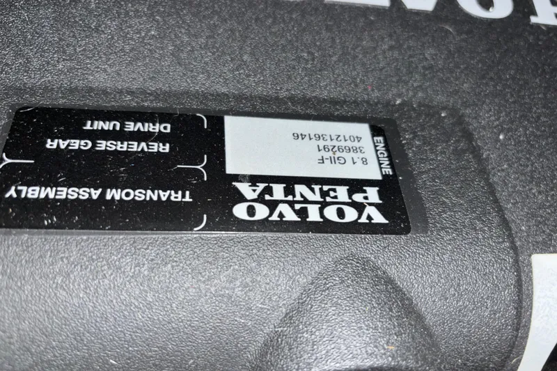 Slide: The Image of Wooden closet with hangers in 2005 Silverton 34 Convertible boat interior. - 37