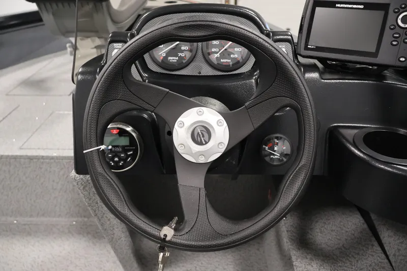 Slide: The Image of Steering wheel and dashboard of 2026 Crestliner 1850 Kodiak SC boat. - 20