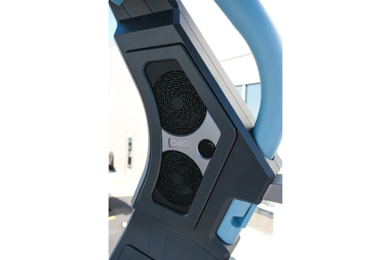 Slide: The Image of Close-up of 2025 Supra SE550 boat speaker system with modern design. - 19