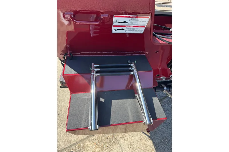 Slide: The Image of Red SeaArk Easy 200 boat ladder, 2026 model, with safety instructions visible. - 9