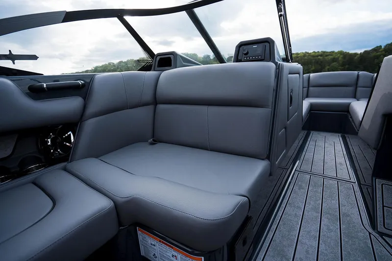 Slide: The Image of Manufacturer Provided Image: 2026 Moomba Craz boat interior with sleek gray seating and modern design. - 17