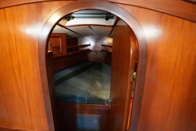 Slide: The Image of Interior cabin of 1985 Ta Chiao 38 sailboat with wooden finish. - 15