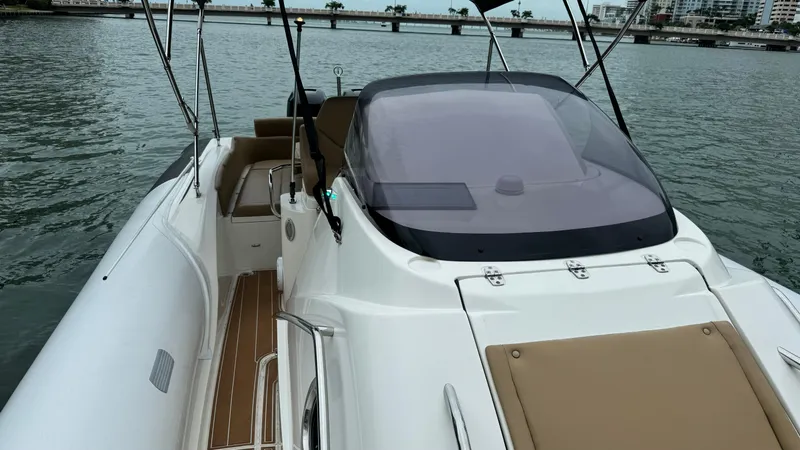 Slide: The Image of Nuova Jolly Princess 2017 boat on water, featuring sleek design and spacious deck. - 22