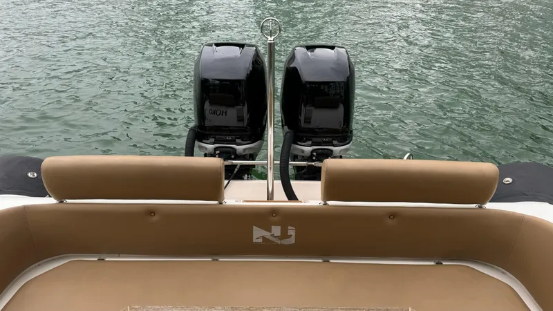 Slide: The Image of 2017 Nuova Jolly Princess boat with dual outboard motors on water. - 49