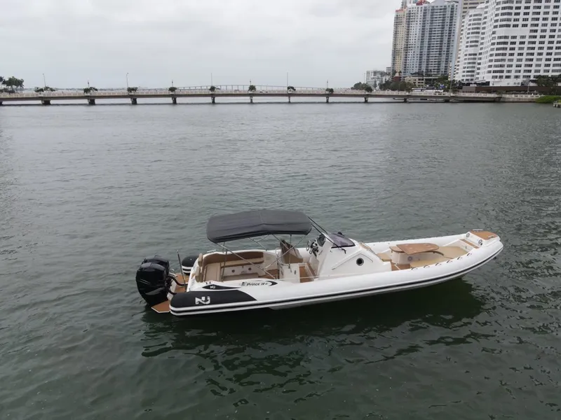 Slide: The Image of 2017 Nuova Jolly Princess boat on water near cityscape and bridge. - 7