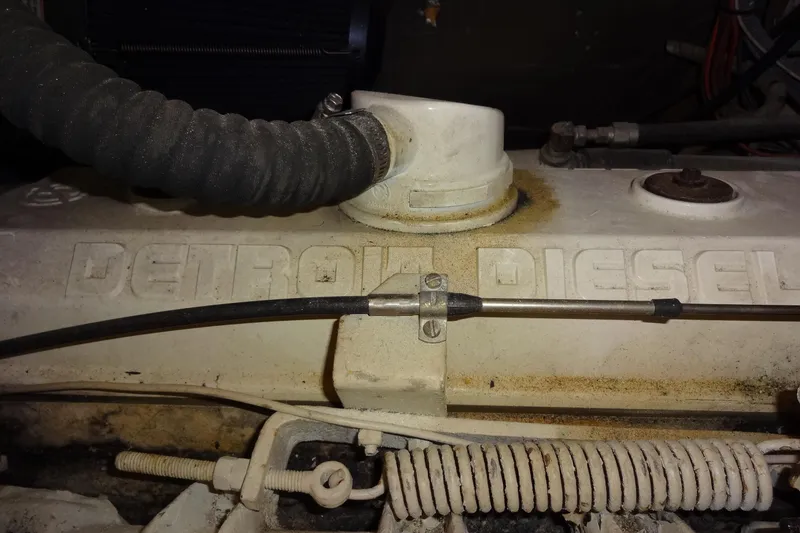 Slide: The Image of Detroit Diesel engine in a 1977 Hatteras 53 Motor Yacht. - 88