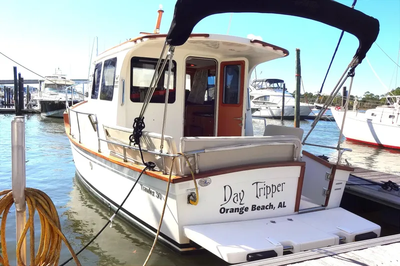 Slide: The Image of 2016 North Aegean Trawler 30 docked at marina, Orange Beach, AL. - 8