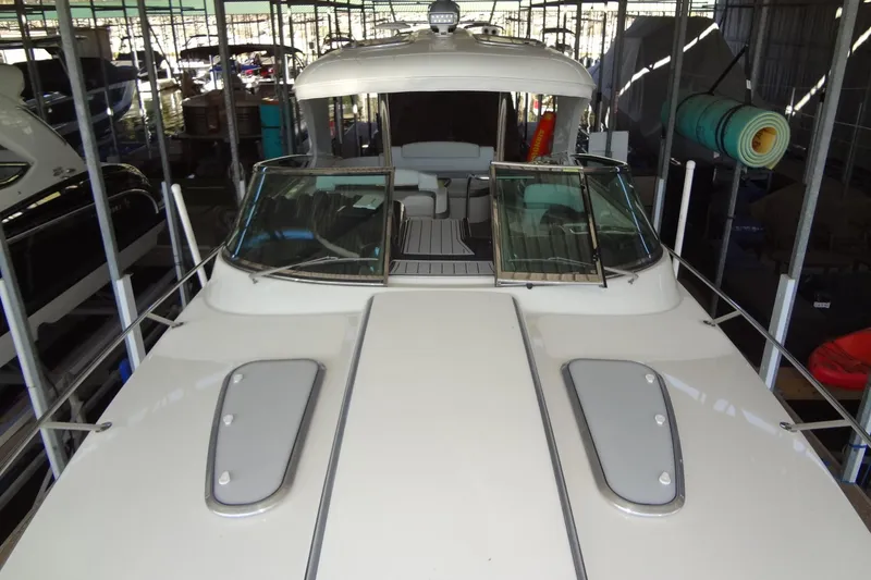 Slide: The Image of 2019 Formula 400 Super Sport boat docked in marina, top view. - 33