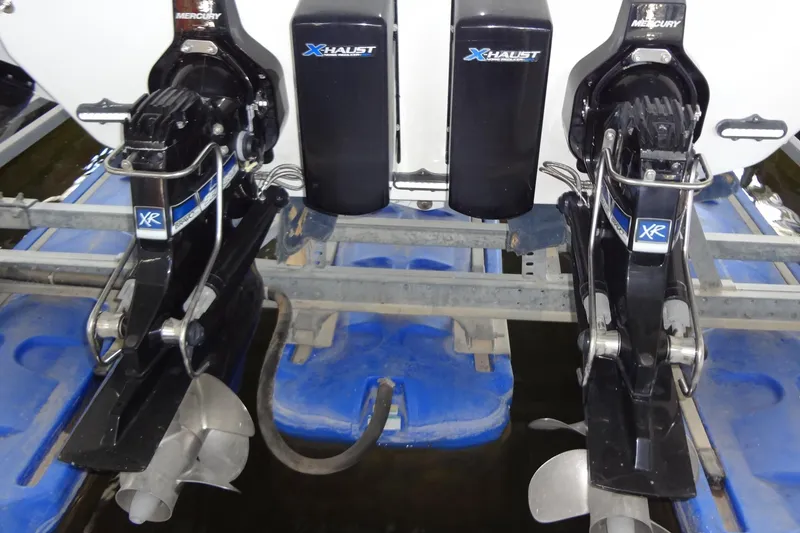 Slide: The Image of 2019 Formula 400 Super Sport boat engines with Mercury XR drives. - 59