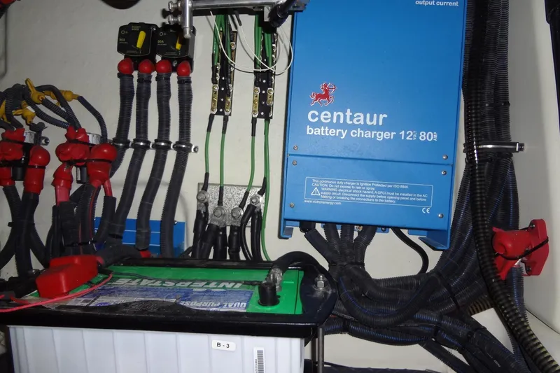 Slide: The Image of Centaur battery charger setup in 2019 Formula 400 Super Sport boat. - 62
